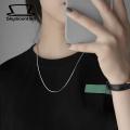 Unisex Necklace Stylish Titanium Steel Snake Chain Necklace Trendy Collarbone Jewelry for Men Women Fashionable Black Top Accessory Ideal for Southeast Asian Buyers Elegant Necklace. 