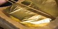 【Special Offer】5x Piece Gold Foil Leaf Sheet, Son_@y ka warak, Ch@ndi ka warak Use for Sweet Dish, Facial Massages, Resin Work, School College Project Work. 