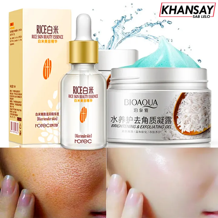 ROREC%20White%20Rice%20Whitening%20Glowing%20Face%20Serum%20BIOAQUA%20Whitening%20Brightening%20Exfoliating%20Facial%20Scrub%20Gel%20-%20Pack%20of%202%20Deal%20-%2015ml%20-%20240gm%20-%20Image%202