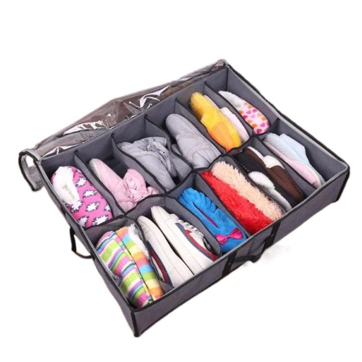 Dust-Proof%2012%20Grids%20Non-Woven%20Shoes%20Storage%20Bag%20-%20Image%202