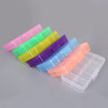 Colorful 10 Grids Adjustable Transparent Plastic Storage Box for Small Component Sewing Tools Box Beads Button Organizer Case. 
