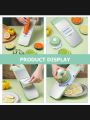 Stainless steel 5 in 1 vegetable cutter - Vegetable slicer Salad handheld chopper changeable blades kitchen tool - Kitchen accessories gadget multi-functional onion potato cutter. 