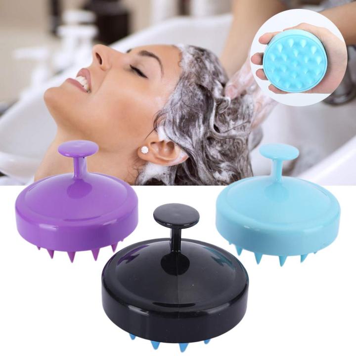 Shampoo Massager Brush Scalp Hair Scrubber with Soft Silicone Bristels For All Type Of Hairs Straight Curly Wet Dry For Men Women Children
