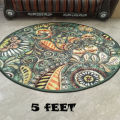 Carpet Rug - Room Center Piece Carpet - Round Shape Room Carpet 5 Feet Diameter. 