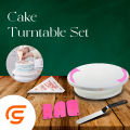 Cake Turntable Set, 11-Inch-High Quality Rotating Cake Turntable, 12 Inch Steel Spatula, 3 Cake Cream Icing Scraper Spatula Set, 10 Disposable Icing Piping Bags, Cake Rotating Turntable, Cake Decorating Supplies – Commodity Store. 