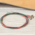 Durable 6 Strings Acoustic Guitar Strings Rainbow Colorful Guitar Steel Strings Red Anti Oxidation Coating Folk Guitar Strings 6 Strings Guitar. 