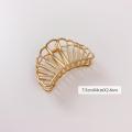 Korean Hair Clip Catch Hairclips Gold Metal Hair Claw Accessories Ins New Girls. 