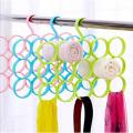 Pack of 2 - 15 Holes Scarf Hanger & Holder - Hanging Tie/Belt Display Circular Storage Organizer - 15 Rings Multi-Scarves & Shawl Holder Storage Rack | Pack of 2| DIY HUB. 
