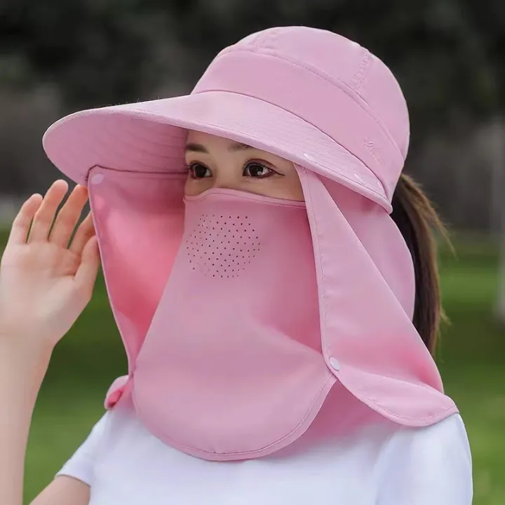 New%20Women's%20Outdoor%20Summer%20Sun%20Hat%20Big%20Brimmed%20hat%20Cycling%20Doing%20Farm%20Work%20Sun%20Protection%20UV%20Protection%20Face%20Sun%20Hat%20-%20Image%203