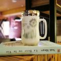 Creative Ceramic Cup Mirror Cover Mug Ceramic Cup With Lid Office Cup Coffee Tea Cup 450 ML. 