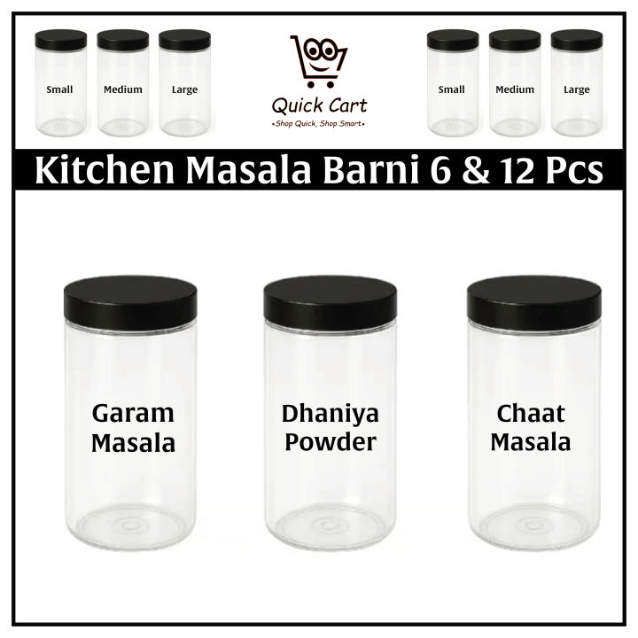 Quick%20Cart%20Durable%20Plastic%20Kitchen%20Spice%20Storage%20Jars%206/12%20Pcs%20Set%20with%20Lids%20-%20Medium/Large%20Sizes%20-%20Image%204
