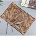 2Pcs / 4Pcs / 6 Pcs Gold Floral Vinyl Placemats Non Slip Dining Table Placemats. 