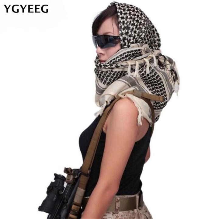 YGYEEG Hot New Winter Women Men Windproof Warmer Military Scarf Muslim Hijab Uni Scarves Tassel Desert Arab KeffIyeh Shawl