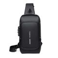 Boy's Fashion Youth Chest Bag New Artical Men's Motorcycle Bag Oxford Cloth Cross Body Bag. 