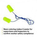 5 Pairs of 3M Anti Noise Ear Plugs, E-A-R Soft Yellow Neons 311-1250, NRR 33 dB, Corded- Made in USA for Sleeping, Studying, Travelling, Meditation, Music, Shooting- Non-irritating – Made in USA. 