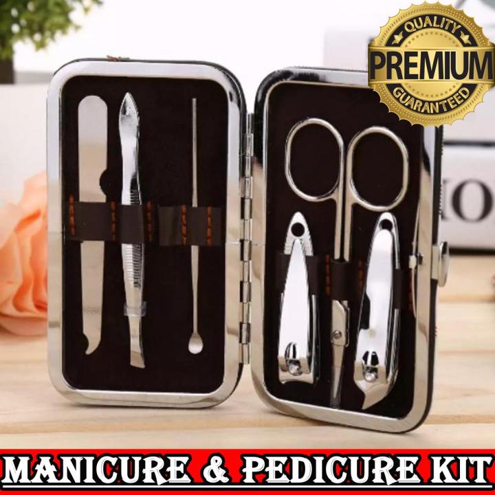 6pcs Manicure Pedicure Kit – Professional Nail Clipper Trimmer Set Cleaner Cuticle Beauty Grooming Kit - Stainless Steel Nail Cutter - Portable Travel Nail Care Hygiene Kit –Multifunctional Scissor - Ear Pick