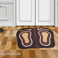 Foot Shape Bath Mat Water Super Absorbent Non-Slip, Water Absorbent Anti Slip Floor Carpet for Bathroom, Shower Room, Tub, Entryway, Kitchen, Sink Size: 70 x 50 CM. 