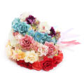 Women Hair Flower Crown Head Garland Wedding Hair Wreath Dried Flowers Corolla Garlands Floral Headband Headdress Hair Tiaras. 