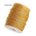 150 cm | Cable Chain Golden | Used for DIY making Jewelry Necklace Bracelet and other accessories. 