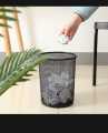 Metal Trash Can Round Dust Bin Waste Container Wastebasket For Office Kitchen Room, Round Metal Mesh Waste Paper Basket Office Dustbin Trash Can Home Office Sturdy Trash Can Round Dust Bin. 
