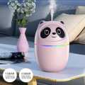 Air Humidifier Cute Panda Aroma Oil Diffuser with Night Light USB Chargeable Cool Mist Sprayer Plants Purifier Humificador. 