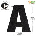 Glitter Banner 7" Inch Customize Banner in Black, A To Z Alphabets Letters, Wall Hanging Decoration, Happy New Year, Bridal Shower, Baby Shower, Wedding Anniversary, Birthday Party Decoration, Welcome Home. 