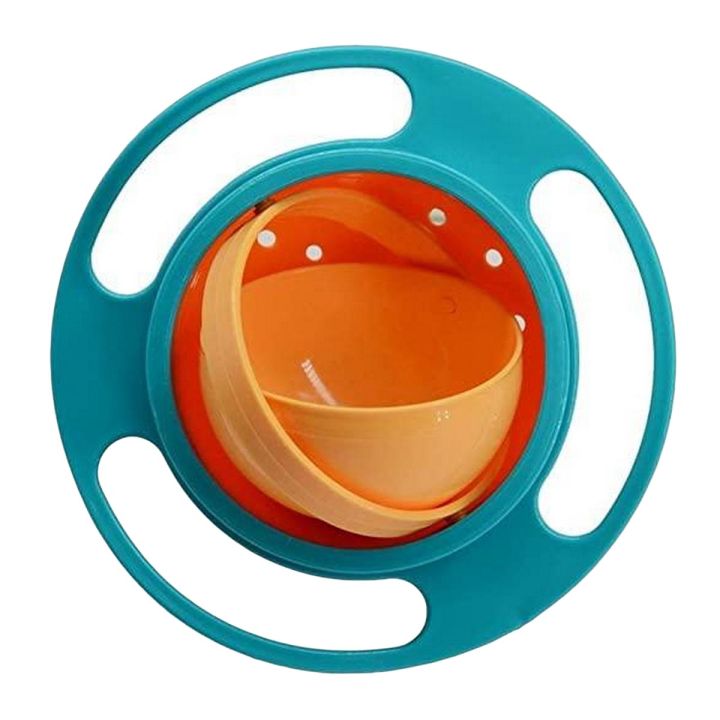 Magic Gyro Bowl 360 Rotate Spill-Proof Infants Toddler Baby Kids Training Feeding 360° Degree Rotatable Rotation Spill-Resistant Gyroscopic Children Rotary Balance Food Grade Children's Tableware Universal Practical Design Dishes Eating Bowls Learning
