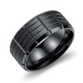 Exquisite Competitive Men Stainless Steel Vintage Onyx Black Tourmaline Ring. 
