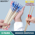 5 Pairs Wooden Chopsticks, With Free Chopstick Training Set & Holder Safe Reusable Chines Chopstick For Household, Chopstick For Restaurant & Kids, Chinese Chop stick, Cooking Chopsticks, Noodles Chopsticks, Sushi Chopsticks,. 