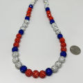 Baseball Necklace for Men Bling Baseball Necklace Rhinestone Ball Beaded Necklace baseball Players Lovers Inspired Jewelry. 