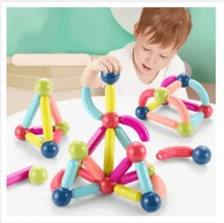 Magnetic Toys Building Blocks - 36/42/64/25 PCS Kids Magnet Balls and Rods Set Toddler STEM Sticks Toy Learning Educational Block Games Stacking Toys for Boy Girl Age 3+ Years Old Preschool