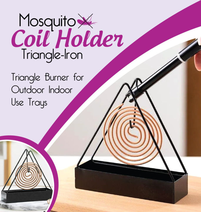 Metal Mosquito Coil Holder Stand – Triangle Shape Mosquito Coil Hanger ...