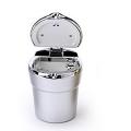 CAR  UNIVERSAL ASHTRAY WITH BLUE LED  SILVER COLOUR. 