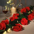 Artificial Rose Flower Red Silk Roses Pack of 10 (Red). 