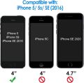 iPhone SE 2016 (Not for 2020), iPhone 5s and iPhone 5, Shockproof Bumper Cover, Anti-Scratch Clear Back, Crystal Clear. 