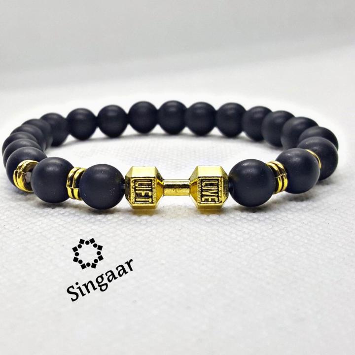 Live & Lift Beads Adjustable Dumbbell Bracelet for Boys and Girls