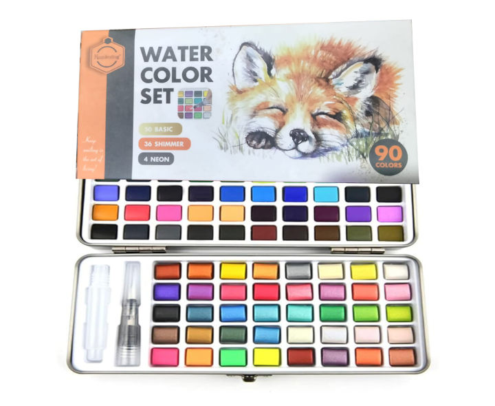 Openness - Water Color Cake Set - Pack Of 90 - KeepSmiling