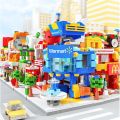 164PCS Mini Lego City Street View Building Blocks McDonald's House Model Building Blocks Compatible with LeGo Children's Educational Toys. 