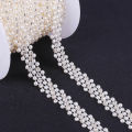 Half Circle Pearl Double Line Connecting Bead Double Row Connecting Bead Wedding Dress Bead Chain ABS Half Round Bead Chain DIY Jewelry Accessories. 