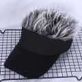Golf Baseball Cap with Flair Hair Cap Sun Visor Fun Toupee Hats Mens Womens Spiked Hairs Wig Hat Moto Gp Baseball Cap. 