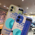 JIUMOO for Realme Narzo 30A Case With Wristband Thin Frosted Transparent Hard Full Cover Camera Silicone Softcase Fashion Tide Words Pattern Casing Shockproof Protection Cases. 