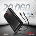 SiGMA ABDALI-2 (2in1) 20000mAH Fast Charging POWER BANK - 22.5 Watt Fast charging - PD Fast Charging - Qual comm 3.0 - 1 Year brand warranty. 