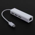 USB Type C To USB RJ45 Ethernet Lan Adapter Hub Cable For MacBook PC. 