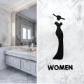 WC Sign Male Female Self Stick Signage Bathroom Sign Decor Toilet Door Sign Woman S. 
