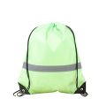 【Factory-direct】 Simple Reflective Stripe Drawstring Gym Backpack 210D Polyester Solid Color Nylon Sports Shoulder Bag Waterproof Portable Fitness Handbag Travel.
