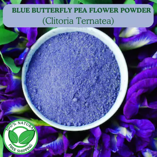 Natural Blue Butterfly Pea Flower Powder/Butterfly Pea Tea/Clitoria Ternatea 228g