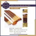 Keep Smiling 8010C - Pack of 10 Multi Shapes High Quality Nylon Professional Art Brush Set Water Color Oil Acrylic Artist Paint Brush Set. 