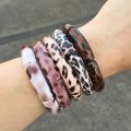 FishSheep Vintage Leopard Print Acrylic Stackable Bracelets Bangles for Women Resin Stretchy Bracelet 2023 Fashion Jewelry Gift. 