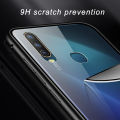 Biruiqu For VIVO Y15/Y12/Y17 Magnetic Absorption Case Metal Frame Shockproof Double Sided Tempered Glass Magnetic Case Cover. 