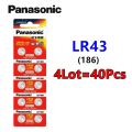 10-50pcs Original Panasonic LR43 186 AG12 386 SR1142/LR1142 SR43 301 12GA 1.5V Alkaline Button Cell Battery For Watch Calculator. 